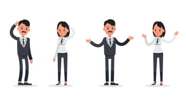 İş adamları 10 numaralı eylem karakteri tasarımı