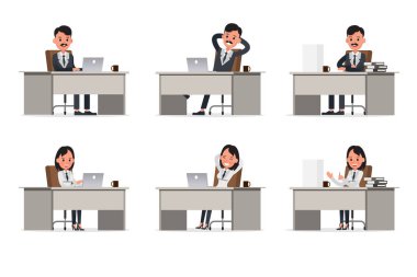 İş adamları 30 numaralı aksiyon karakteri tasarımı