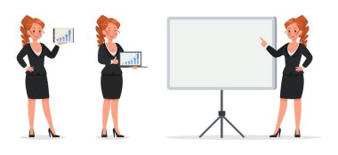 8 numaralı ofis karakter vektör tasarımında çalışan iş kadını grubu.