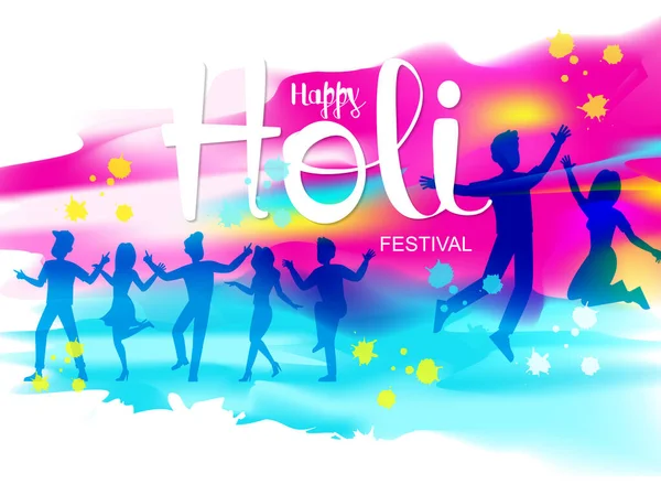 Happy Holi Festival Wenskaart Banner Vector Ontwerp No3 — Stockvector