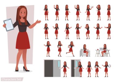 Ofiste çalışan ve çeşitli etkinliklerde sunum yapan kadınlar. 2 numara.