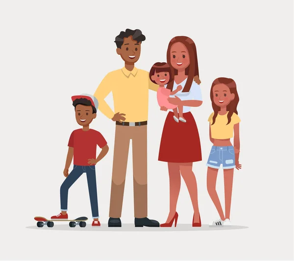 Mutlu aile babası anne ve çocuk karakter tasarımı no 2