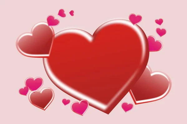 Открытка День Святого Валентина Сердцем — стоковое фото