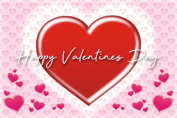 Tarjeta San Valentín Con Corazón Ponga Texto Corazón Adecuado Para — Foto de Stock