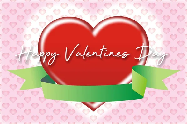 Cartão Dia Dos Namorados Com Corações Coloque Texto Coração Adequado — Fotografia de Stock