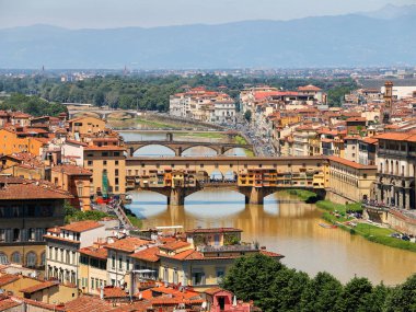 Yukarıdan güzel Floransa görünümü