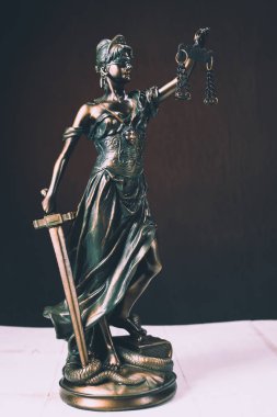 Themis heykeli Adalet Hukuk avukat iş kavramı ölçekler. -Görüntü