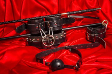 Esaret, garip yetişkin seksi oyunlar, ilginçlik ve Bdsm yaşam tarzı kavramı.