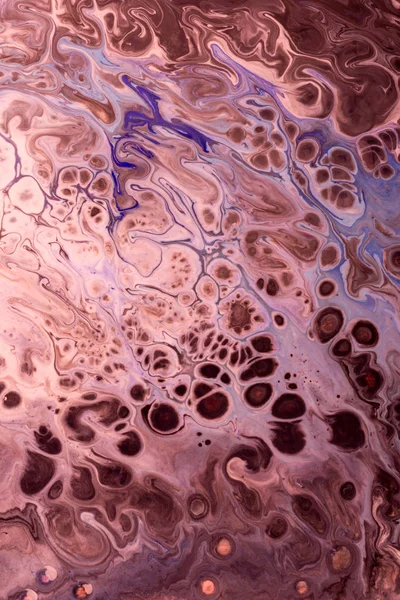 Abstract texture of liquid acrylic. Part of image.