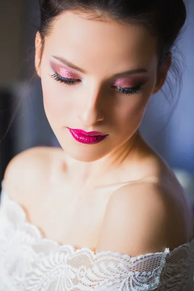 Portrait Beautiful Woman Makeup — Stock Photo, Image
