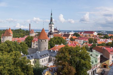 Güzel şehir üzerinde üst görünüm