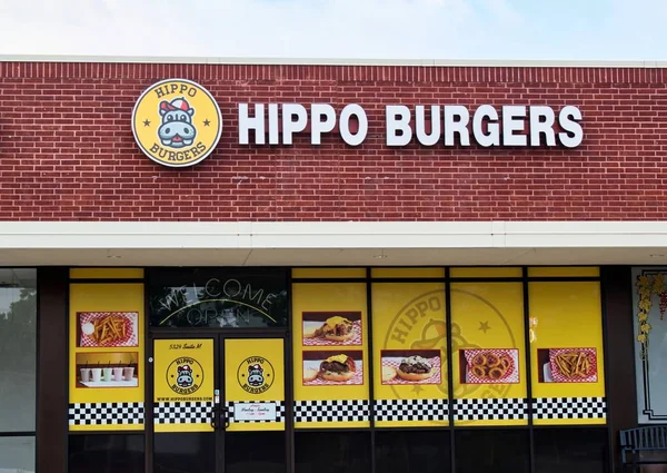 Houston Texas Usa 2019 Catena Hippo Burgers Stata Fondata Nel — Foto Stock