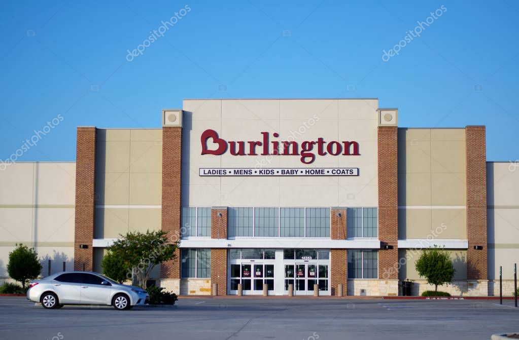 Houston, Texas/USA 08/22/2019: Burlington storefront in Humble, Texas. Founded in 1972 it is a discount department store located in over 40 states in the US and Puerto Rico.