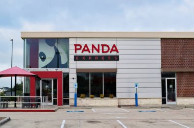 Houston, Texas/Usa 09/06/2019: Humble, Tx'te Panda Express işletmesi. Abd'nin en büyük Çin-Amerikan fast food zinciridir. 1983'te Kaliforniya'da kuruldu..