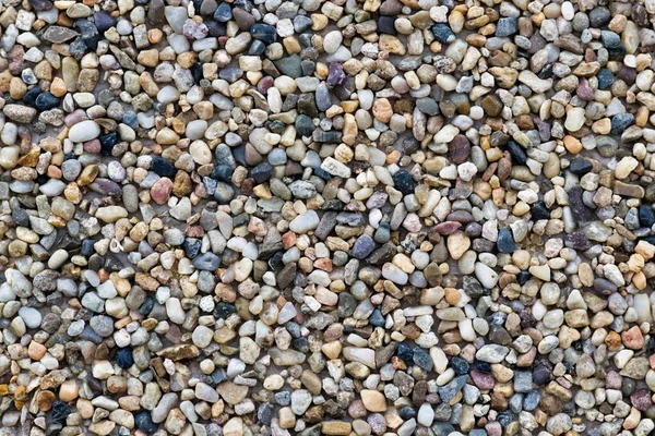Asfalt Ile Karıştırılmış Küçük Çakıl Taşları Kaldırıma Yakın Bir Yolda — Stok fotoğraf