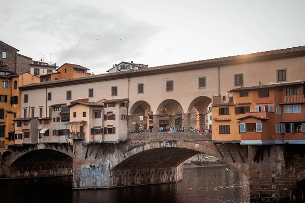 Brug Rivier Florence — Stockfoto