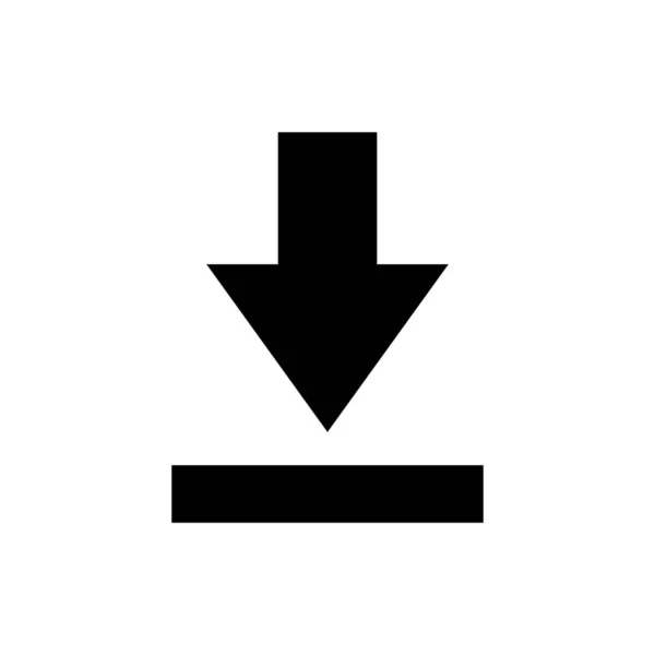 ダウンロードアイコンベクトル 白の背景にシンボルをダウンロード — ストックベクタ