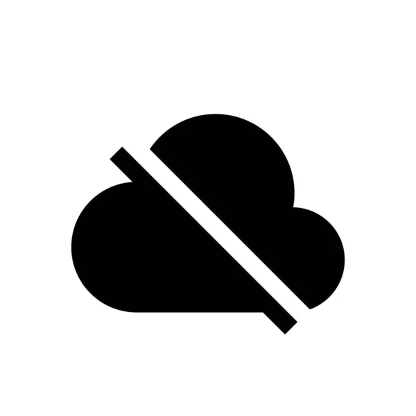 Offline Cloud Icon Vector Kein Internet Symbol — Stockvektor