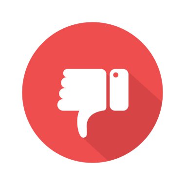 Düz Simge Vektörü gibi değil. Başparmak Aşağı Sembol İllüstrasyonu