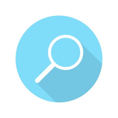 Büyüteç Düz Simge Vektörü. Arama Sembolü İllüstrasyonu