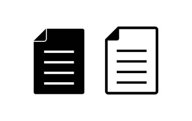 Belge Simgesi Vektörü. Dosyalar, sayfa, Bilgi Kağıdı Sembol Tasarımı