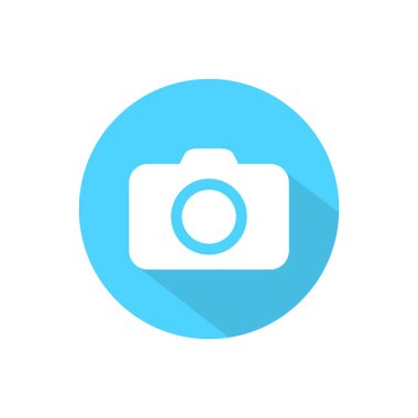 Kamera Simgesi Vektörü modada izole edildi. Fotoğraf sembolü illüstrasyonu