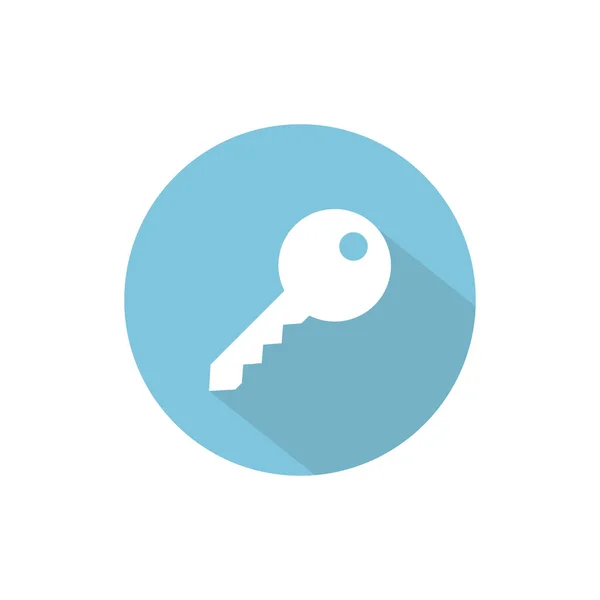 Key Flat Icon Vector Ilustração Símbolo Segurança —  Vetores de Stock