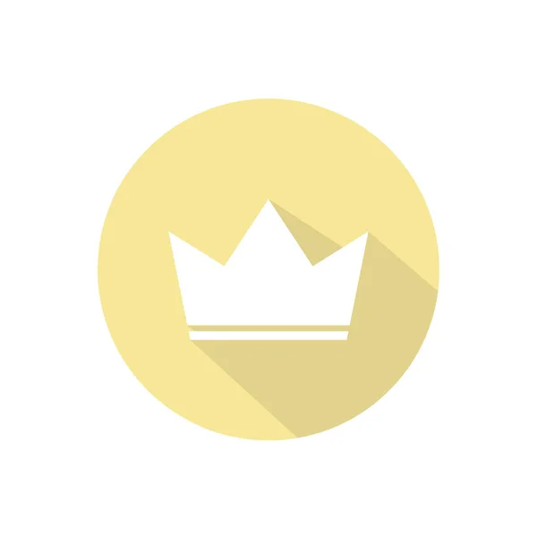 Einfaches Kronen Symbol Flachen Stil Premium Symbolvektor — Stockvektor