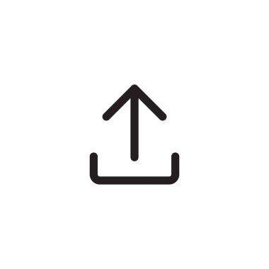 Beyaz Arkaplan 'a Simge Vektörü Yükle. Ok Yukarı Sembolü