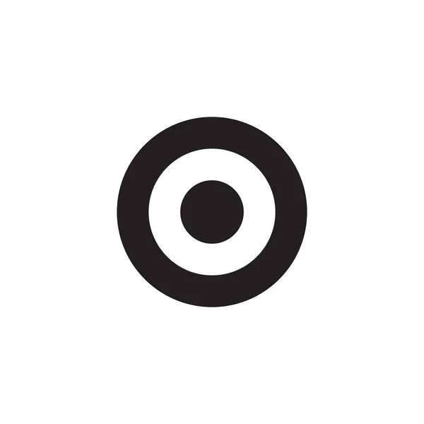 Διανυσματικός Στόχος Απομονώθηκε Στο Λευκό Φόντο Εικονογράφηση Dot Και Circle — Διανυσματικό Αρχείο