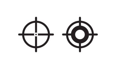 En İyi Hedef Simge Vektörü Beyaz Arkaplanda İzole Edildi. Hedef Sembol İllüstrasyonuna Odaklan