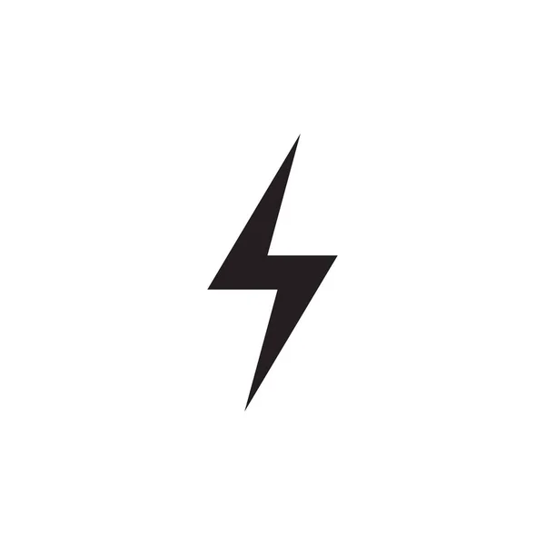 Lightning Thunder Icon Trendy Stijl Witte Achtergrond Elektrische Symbool Vector — Stockvector