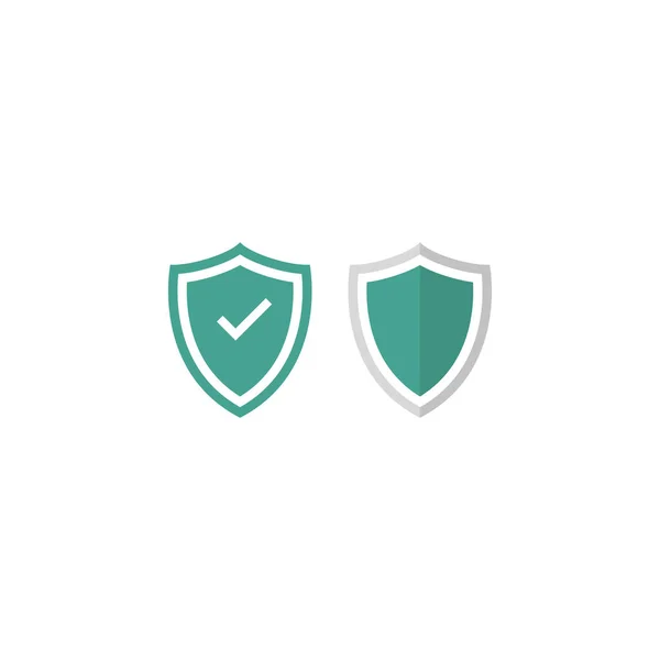 Shield Icon Trendigen Flachen Stil Isoliert Auf Weißem Hintergrund Vektorillustration — Stockvektor