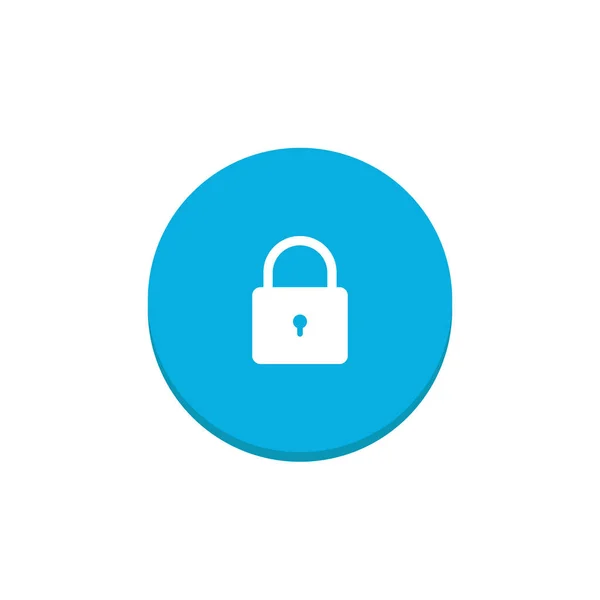 Padlock Button Icon Vector Trendy Flat Style White Background — 스톡 벡터