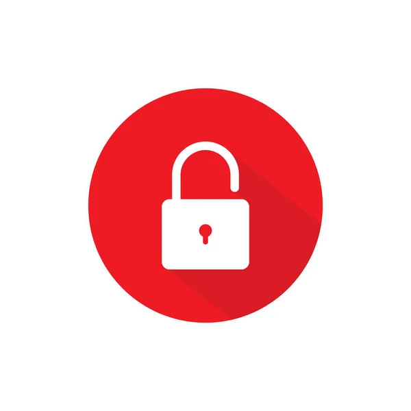 Open Padlock Icon Vecteur Dans Style Plat Mode — Image vectorielle