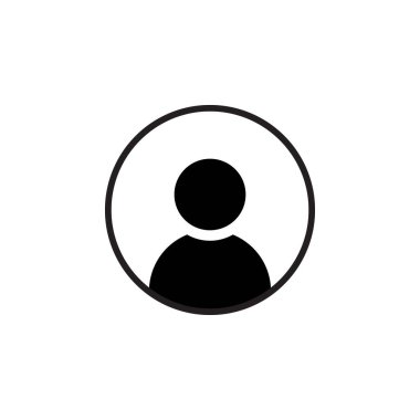 Öntanımlı Avatar Profil Simgesi Moda Düz Biçiminde Beyaz Arkaplanda İzole Edildi