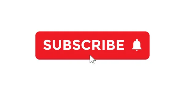 Subscribe Button Vector Cursor Icon Trendy Flat Style Απομονωμένο Λευκό — Διανυσματικό Αρχείο