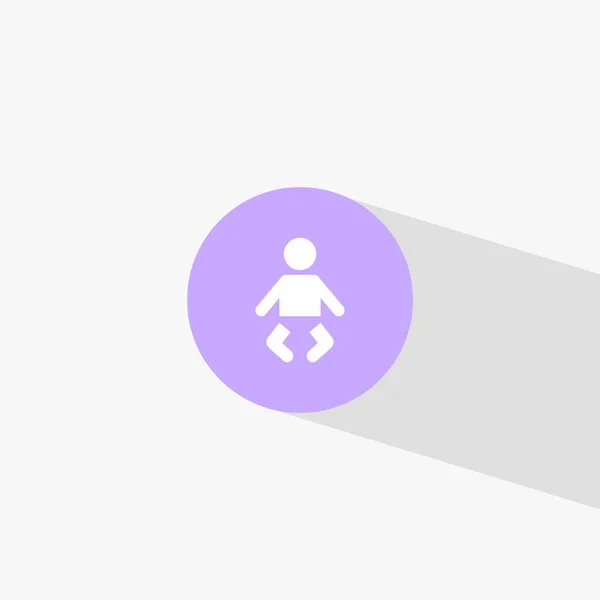Vector Icono Bebé Estilo Plano Moda Ilustración Signos Infantiles — Vector de stock