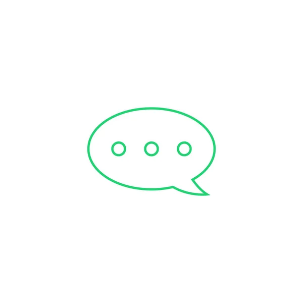 Umriss Speech Bubble Icon Vector Trendigen Flachen Stil Botschaft Logo — Stockvektor