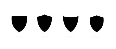 Moda Düz Biçimli Kalkan Simgesi Vektörü