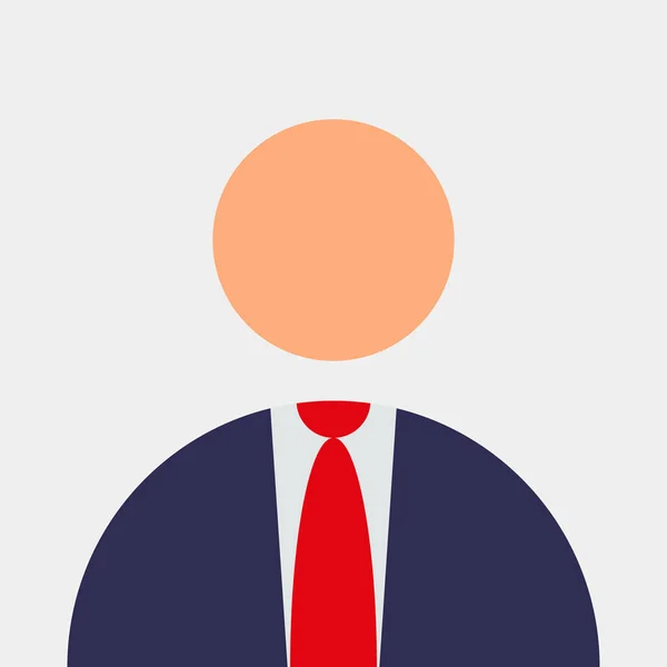 Default Businessman Avatar Profile Icono Vector Estilo Plano Moda — Vector de stock