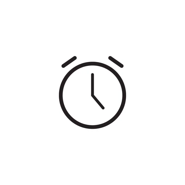 Umrissenes Uhr Symbol Trendigen Stil Alarmsymbol Vektor Illustration — Stockvektor
