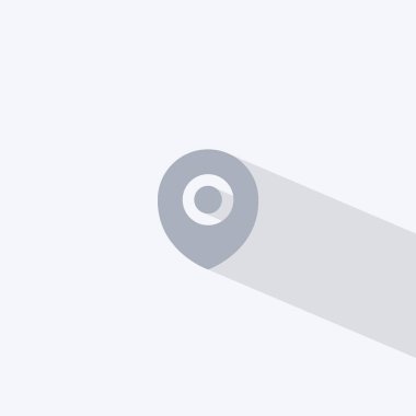 Moda Düz Biçimli GPS Simgesi Vektörü. Konum Pin Sembol İllüstrasyonu