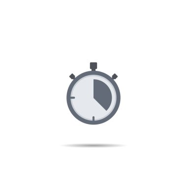Stopwatch Simge Vektörü Moda Düz Biçimli. Zamanlayıcı Sembol İllüstrasyonu