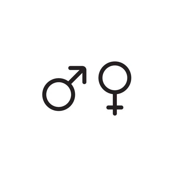 Вектор Гендерних Іконок Стилі Моди Чоловічий Жіночий Знак Ілюстрація — стоковий вектор