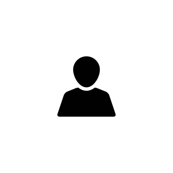 Silhouette Avatar Perfil Icono Vector Ilustración Masculina Para Redes Sociales — Vector de stock