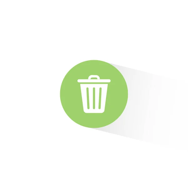 Recycle Bin Icon Vector Moda Estilo Plano Ilustração Símbolo Lata — Vetor de Stock