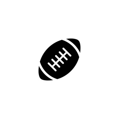 Rugby Balosu Simge Vektörü Moda Tarzı. Amerikan Futbol Sembol İllüstrasyonu