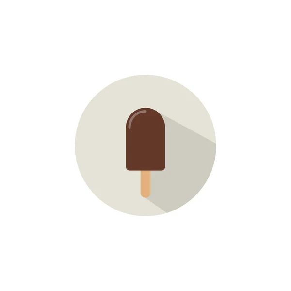 Морозиво Плоский Значок Вектор Десерт Символ Ілюстрація — стоковий вектор