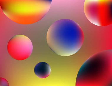 Modern daire renkli ve gradyan stilini ile arka plan